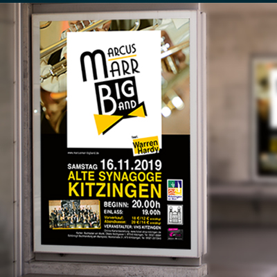 Plakat Gestaltung für Marcus Marr Big Band